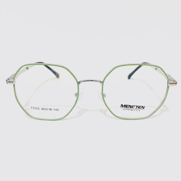 Sliver-Green metal Eyeglass