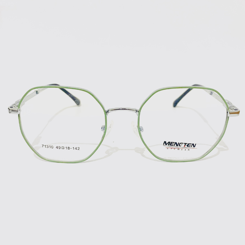 Sliver-Green metal Eyeglass
