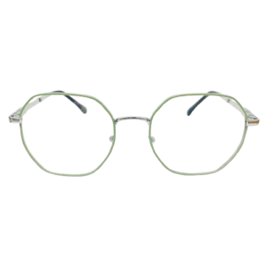 Sliver-Green metal Eyeglass