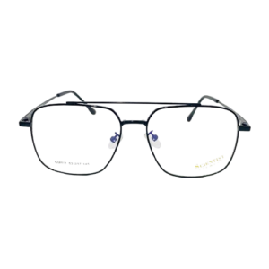 Full-Black Square Metal Eyeglass