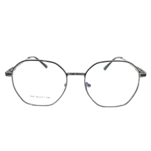 Gun-metal Hexagonal eyeglass