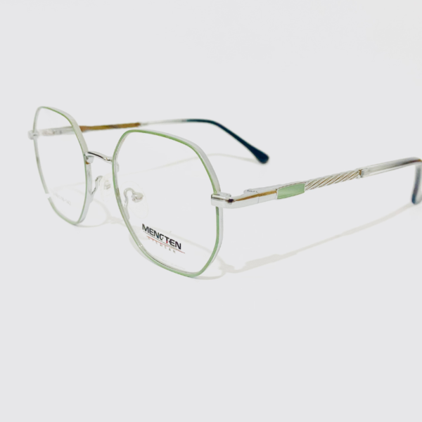 Sliver-Green metal Eyeglass
