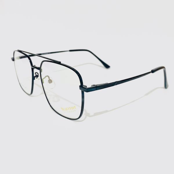 Full-Black Square Metal Eyeglass