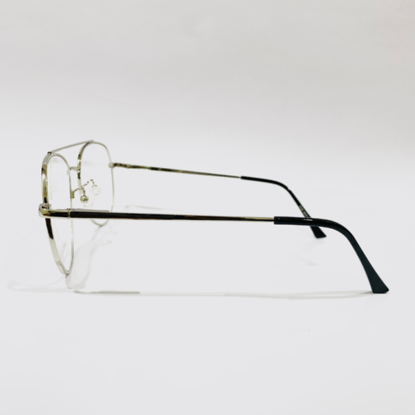 Aviator-Shape Silver Metal Eyeglass