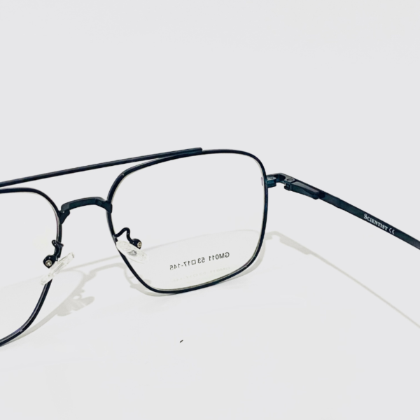 Full-Black Square Metal Eyeglass