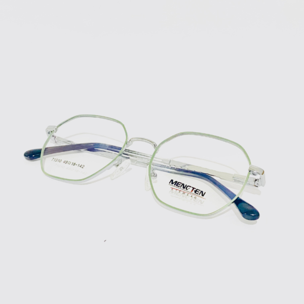 Sliver-Green metal Eyeglass