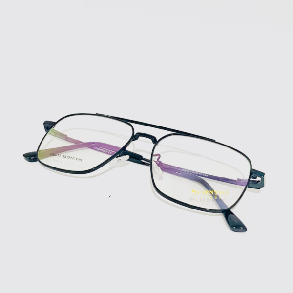 Full-Black Square Metal Eyeglass - Image 2