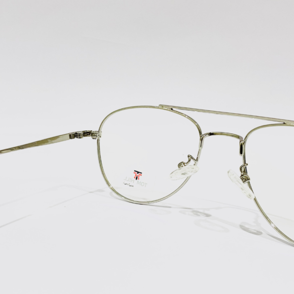 Aviator-Shape Black-Silver Metal Eyeglass