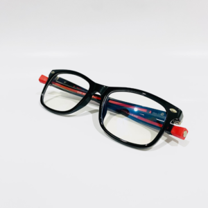 Black-Red Square Eyeglass for kids